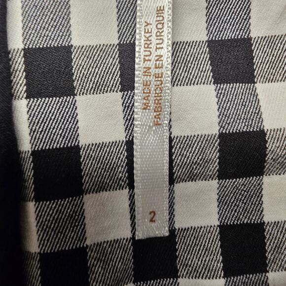 Women's Free People Black & White Check Mini Skirt | Size 2 - Picture 8 of 9